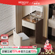 夢(mèng)鹿A3梳妝臺小型50cm收納柜一體臥室迷你翻蓋化妝桌床頭柜新款 【A3】50cm翻蓋梳妝臺