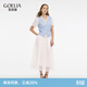 歌莉婭小香風(fēng)套裝女巨好看大方得體夏裝兩件套1E4RAD08A 05U粉藍 S