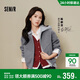 森馬（Semir）陳都靈商場(chǎng)同款外套女短款含羊毛舒暖特寬松連帽夾克101725118001
