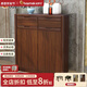 柏夢(mèng)可鞋柜門(mén)口入戶(hù)柜新款實(shí)木框家用多層鞋架大容量樓道隔斷收納玄關(guān)柜 x01兩門(mén)兩抽80.2*33*95.5cm 送貨到家并安裝