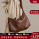 viney新款牛皮托特包包女包大容量斜挎包生日禮物送女友老婆 【咖啡色】高檔實(shí)用輕奢云朵包 品牌時(shí)尚百搭大容量通勤單肩包