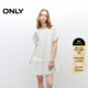 ONLY2025夏季新款甜美泡泡袖短袖娃娃裙短裙連衣裙女|125207015 A43奶油白色 S
