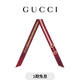 GUCCI古馳飾印花斜紋桑蠶絲絲帶[新款][禮物] 酒紅色 均碼