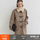 fano studios范洛Fano 法式仿羊羔毛牛角扣毛呢大衣女2025冬季長(cháng)款呢子外套 米駝棕夾棉款第二批 S