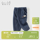 戴維貝拉童裝針織褲子秋裝男童女童洋氣休閑運動(dòng)衛褲長(cháng)褲