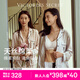 維多利亞的秘密（Victoria's Secret）楊冪同款 宅度假天絲綿柔長(cháng)袖長(cháng)褲睡衣套裝家居服不易皺