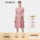 PORTS寶姿春季新品女裝氣質(zhì)百褶拼接連衣裙ALP8D056LWP096 LUSCIOUS RED S (4)