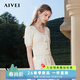 AIVEI欣賀艾薇24夏季新法式優(yōu)雅勾花套頭泡泡袖針織衫R0360148 白色 S
