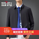柒牌男裝翻領(lǐng)夾克男春季新款商務(wù)行政茄克衫抗皺男士爸爸春秋干部外套 黑色 L (175)