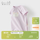 戴維貝拉（DAVE＆BELLA）嬰兒衣服夏裝新生兒短袖連體衣寶寶哈衣男寶爬服