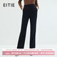 愛(ài)特愛(ài)（EITIE）時(shí)尚OL通勤顯瘦高腰直筒呢子休閑長(cháng)褲秋冬新款休閑褲7205905 極簡(jiǎn)黑20 L 165