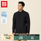 超級安踏速干長(cháng)袖POLO衫丨運動(dòng)T恤男春季經(jīng)典彈力合身套頭衫152533402U 基礎黑-4 M /男170