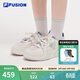 FILAFUSION 斐樂(lè )潮牌女鞋【章昊同款】帆布鞋女運動(dòng)鞋滑板鞋 奶白/寂靜粉-GH 38