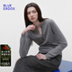 BLUE ERDOS【明星同款】秋冬新品羊絨衫通勤半開(kāi)圓領(lǐng)套衫女B2256A009 中灰 L (170)