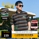 卡賓男裝 經(jīng)典條紋個(gè)性涂鴉Polo衫2025夏季新款筆刷圖案個(gè)性隨心 煤黑色01 L /175/50