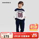 Converse 匡威男童純棉長(cháng)T+長(cháng)褲套裝2026年春季新款兒童潮流印花2件套