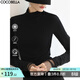 COCOBELLA混搭miu系高領(lǐng)打底衫女秋冬新款內搭長(cháng)袖T恤UT3217 靜謐黑 L