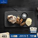 德國唯寶（Villeroy&Boch）送禮佳選匠心巖歐式進(jìn)口盤(pán)子西餐餐盤(pán)點(diǎn)心盤(pán)巖石浮雕黑白盤(pán)餐具 矩形盤(pán) 黑 35x18cm