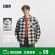森馬（Semir）[商場(chǎng)同款]長(cháng)袖襯衫男純棉法蘭絨格子外套2025秋101525105106