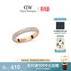 丹尼爾惠靈頓（DanielWellington）dw戒指男寬版星耀戒指玫瑰金66號送男友生日禮物DW637