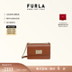 芙拉（FURLA）【禮物】1927迷你牛皮女士高級感單肩斜挎包鏈條包小方包 干邑棕色 MINI