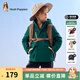 暇步士（Hush Puppies）童裝兒童外套秋冬季新款男女大童簡(jiǎn)約時(shí)尚加厚風(fēng)衣外套 叢林綠 130 cm