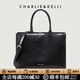 CHARLIE&KELLI CK品牌包包女款2026新款單肩斜挎手提女士公文包生日禮物女 黑色【母親節生日520情人節禮物】