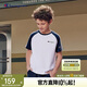 ChampionChampion【抗菌】冠軍男女童短袖T恤26夏新款純棉時(shí)尚拼接插肩袖兒童上衣