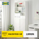 宜家（IKEA）BILLY畢利OXBERG奧克伯書(shū)柜儲物架奶油風(fēng)侘寂風(fēng)美式風(fēng) 白色帶門(mén)