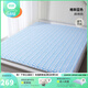 良良（liangliang）嬰兒隔尿墊成人麻棉透氣可洗尿墊1.8m床姨媽墊床單老年護理墊 格新藍·麻棉【150*200CM】 【干爽透氣 整床隔尿】