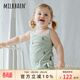 Milkbarn兒童套裝寶寶夏季純棉吊帶短褲女童洋氣時(shí)髦童裝 海岸之約 110 cm