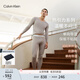 Calvin Klein【CK熱引力保暖內衣】秋冬ck排汗透氣發(fā)熱秋衣秋褲套裝 男士套裝-OQ9-丁香灰 L +L