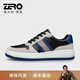 零度Zero板鞋男新款男士休閑潮流小白鞋低幫舒適百搭軟底鞋子男 黑藍 43
