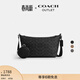 蔻馳（COACH）奧萊男女同款經(jīng)典標志附手包FINN小號斜挎包單肩包通勤 SV/黑色經(jīng)典標志