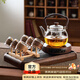 憶壺茶煮茶壺玻璃茶具套裝煮茶器煮茶爐套裝家用電陶爐圍爐煮茶套裝 【至臻10件套】1L蒸煮壺+升級茶盤(pán)+纖薄電陶爐+6杯