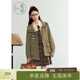 紫涵（ZIHAN）紫涵連帽大口袋風(fēng)衣女秋季日系學(xué)院風(fēng)設計感寬松休閑外套 卡其 M