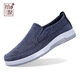 拾聚老北京布鞋男鞋春秋季中老年時(shí)尚爸爸鞋男休閑鞋一腳蹬套腳開(kāi)車(chē)鞋 藍色 40