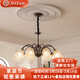 帝贊 美式客廳吊燈復古法式中古風(fēng)大廳主燈南洋風(fēng)浪漫高級感設計師燈 【10頭】93cm-咖色-三色光