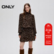 ONLY2025秋季新款復古印花泡泡袖收腰高領(lǐng)褶皺連衣裙女|125407005 H7J 佩斯利花 S