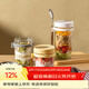 摩登主婦隔夜燕麥杯便攜帶蓋勺牛奶杯酸奶豆漿玻璃杯帶刻度輕食早餐杯 隔夜燕麥杯-白【含勺】 350ml 規格詳見(jiàn)圖二