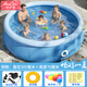 倍護嬰游泳池家用大型戶(hù)外兒童游泳池圓形充氣支架夾網(wǎng)泳池 夾網(wǎng)3.05米【直徑305*高度76CM】