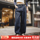 馬登丹寧日系藍色水洗牛仔寬松長(cháng)褲休閑工裝香蕉大碼鐮刀褲秋女 牛仔藍 M