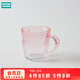 NITORI宜得利家居 ins風(fēng)家用透明高顏值杯子洗漱杯冰紋玻璃漱口杯 粉紅