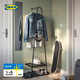 宜家（IKEA）ALGANAS艾佳奈斯曬衣架落地式掛衣桿家用臥室陽(yáng)臺簡(jiǎn)易 曬衣架帶鞋子收納