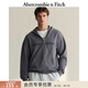 Abercrombie & Fitch美式經(jīng)典LOGO抓絨百搭連帽拉鏈衛衣外套25秋冬男裝175-5420 深灰色 M (180/100A)