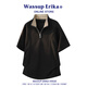 WASSUP ERIKA美式解構拼接短袖POLO衫男士2026夏季T恤寬松半拉鏈立領(lǐng)體恤衫潮 黑色 常規 M 95-110斤可穿