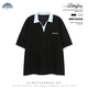 頂峰保羅（Dingfengbaoluo）假兩件短袖V領(lǐng)polo衫男款學(xué)院風(fēng)春季潮牌休閑T恤DK341黑色L