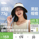 蕉下（beneunder）遮陽(yáng)帽女防曬帽子太陽(yáng)帽黑膠空頂帽防紫外線(xiàn)夏季蛋卷收納便攜白