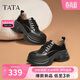 他她TATA厚底小皮鞋女松糕底單鞋女春季制服鞋JK鞋 黑色 37