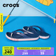 CROCS卡駱馳貝雅卡駱班運動(dòng)拖鞋男鞋女鞋居家?jiàn)A腳平底人字拖鞋|205393 深藍/辣椒紅-4CC 40 (250mm)